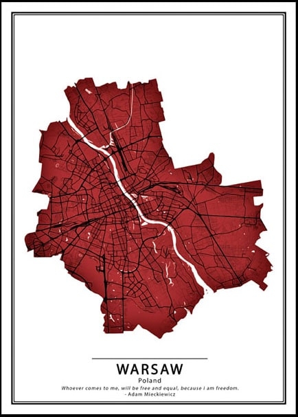 Image of Crimson Cities - Warsaw - plakat Wymiar do wyboru: 42x59,4 cm