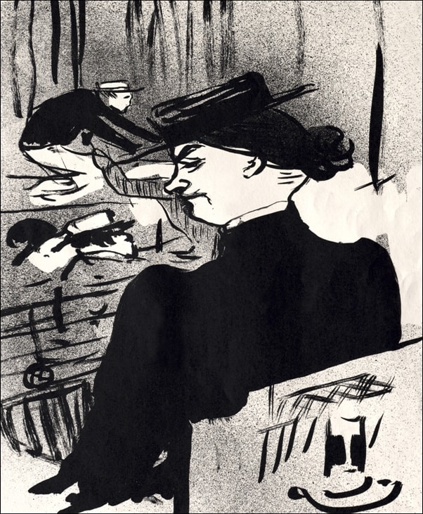 Image of Le Café concert Une Spectatrice, Henri de Toulouse-Lautrec - plakat Wymiar do wyboru: 40x50 cm