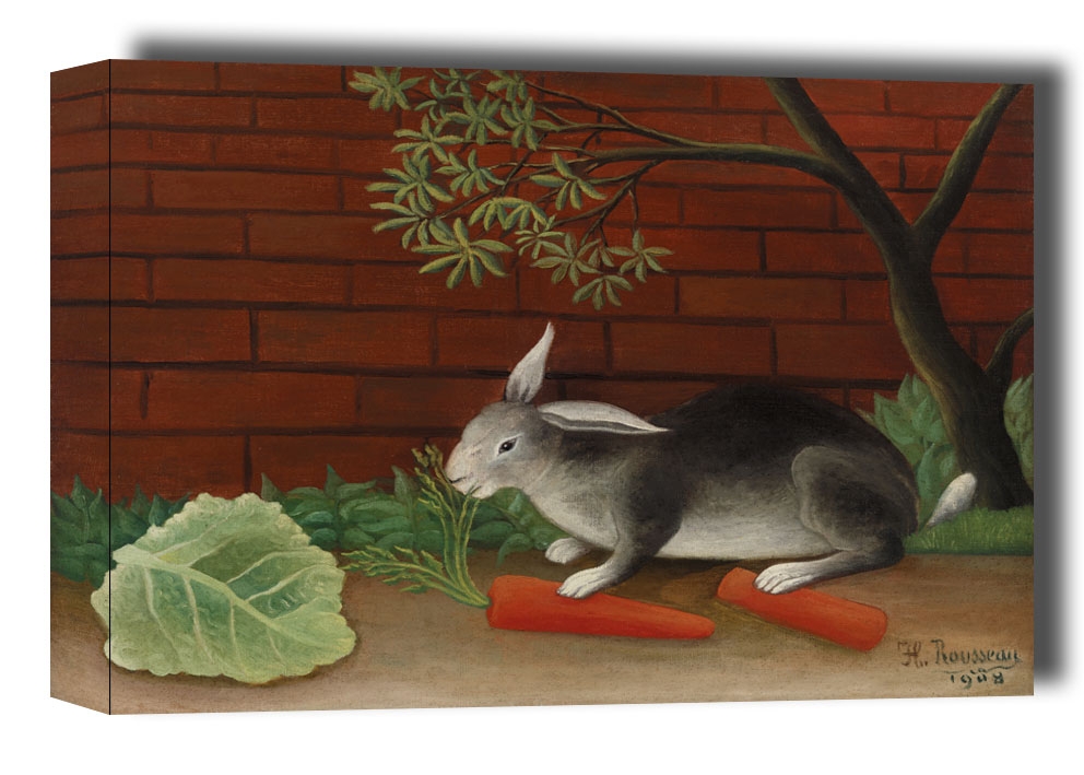 Image of The Rabbit's Meal, Henri Rousseau - obraz na płótnie Wymiar do wyboru: 120x90 cm