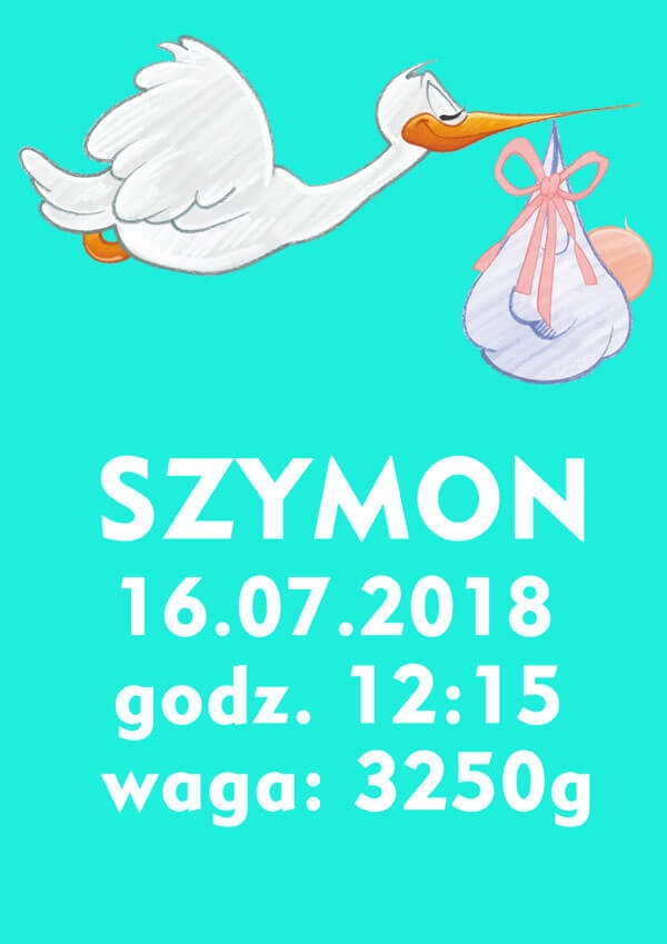 Metryczka dla chłopczyka - plakat Wymiar do wyboru: 50x70 cm