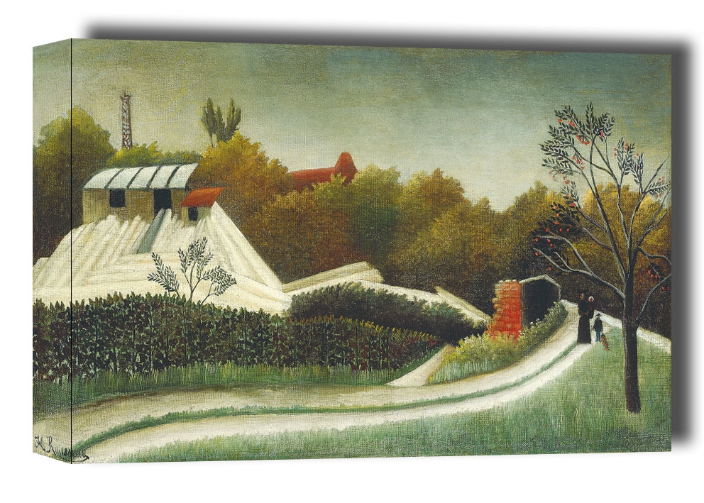 Image of Sawmill, Outskirts of Paris, Henri Rousseau - obraz na płótnie Wymiar do wyboru: 30x20 cm