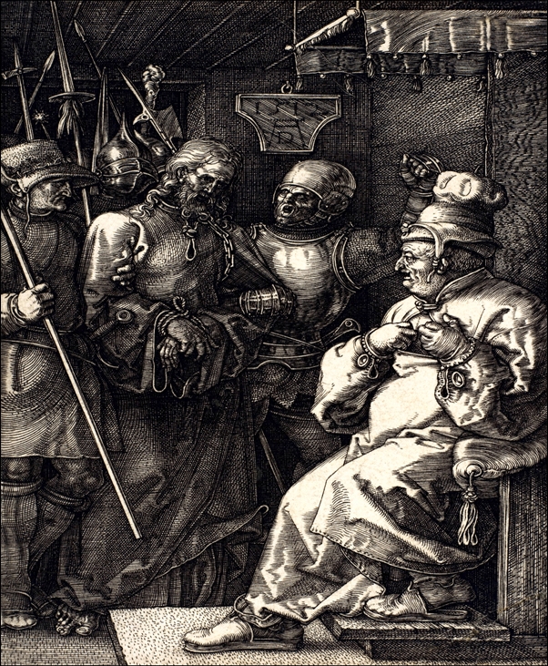 Image of Christ before Caiaphas, from The Passion, Albrecht Durer - plakat Wymiar do wyboru: 61x91,5 cm