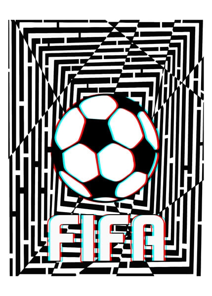 Image of Maze Gaze FIFA - plakat 3D Wymiar do wyboru: 29,7x42 cm