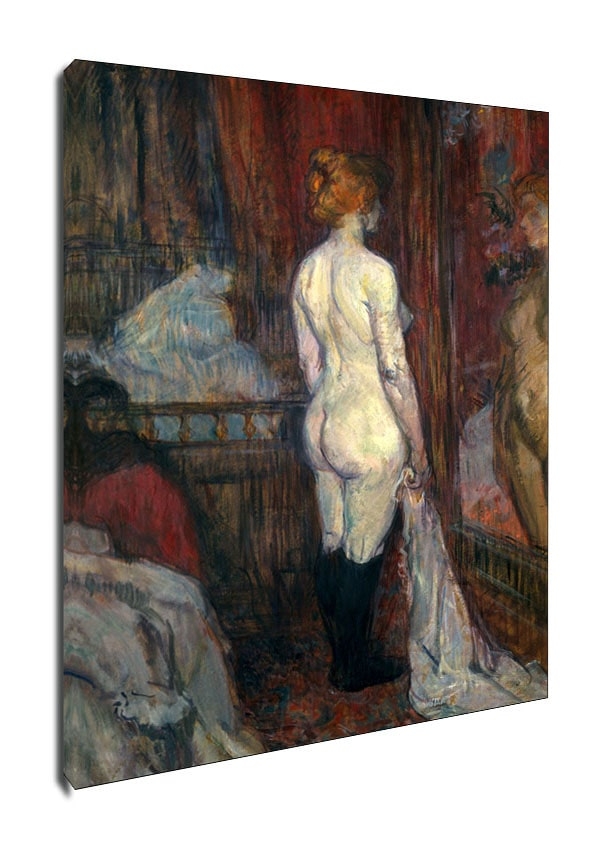 Image of Woman before a Mirror, Henri de Toulouse-Lautrec - obraz na płótnie Wymiar do wyboru: 30x40 cm