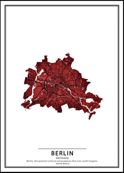 Image of Crimson Cities - Berlin - plakat Wymiar do wyboru: 59,4x84,1 cm