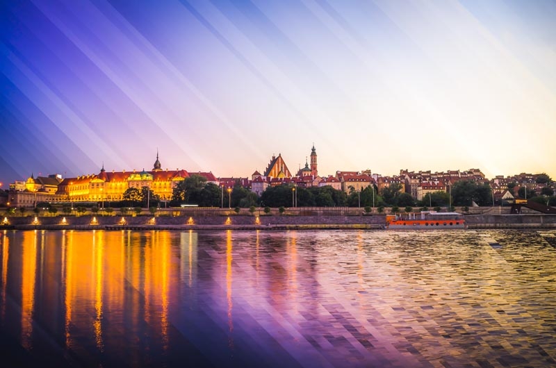 Image of Warszawa Panorama Stare Miasto - plakat premium Wymiar do wyboru: 120x90 cm
