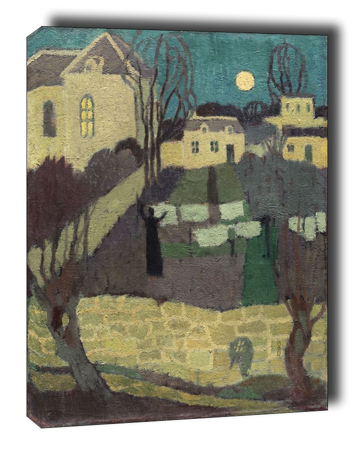 Image of Drying the Linen, or Moonrise at the Priory, Maurice Denis - obraz na płótnie Wymiar do wyboru: 40x60 cm