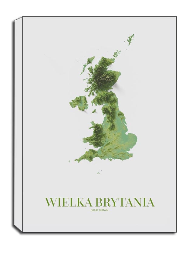 Image of UK II, mapa - obraz na płótnie Wymiar do wyboru: 50x70 cm