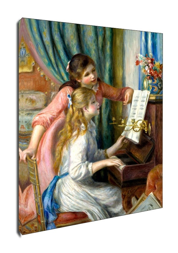 Image of Two Young Girls at the Piano, Auguste Renoir - obraz na płótnie Wymiar do wyboru: 40x50 cm