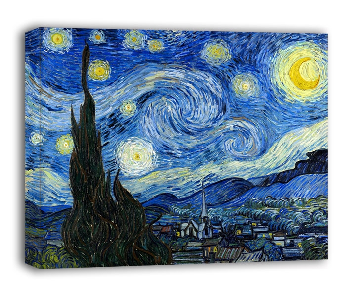 Image of Gwiaździsta noc - Vincent van Gogh - obraz na płótnie Wymiar do wyboru: 30x20 cm