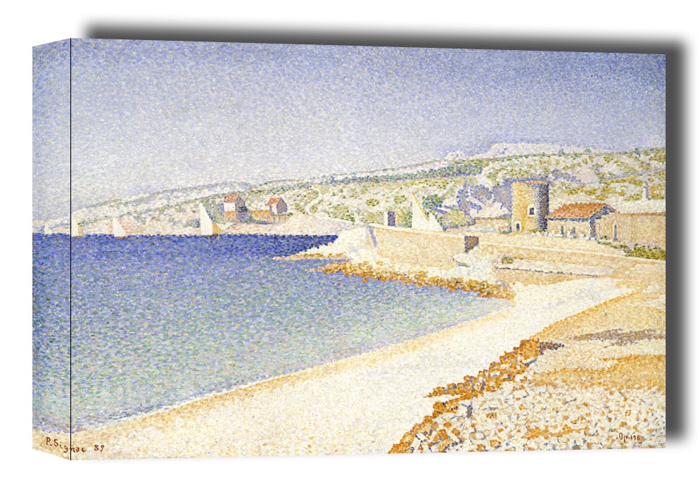 Image of The Jetty at Cassis, Opus 198, Paul Signac - obraz na płótnie Wymiar do wyboru: 40x30 cm