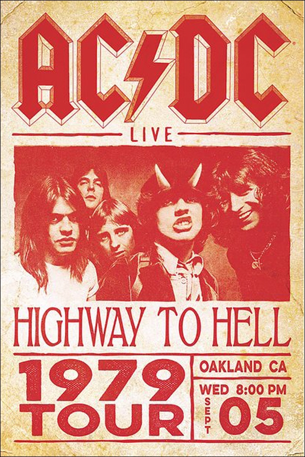 Image of AC/DC Highway To Hell Hell Tour 1979 - plakat