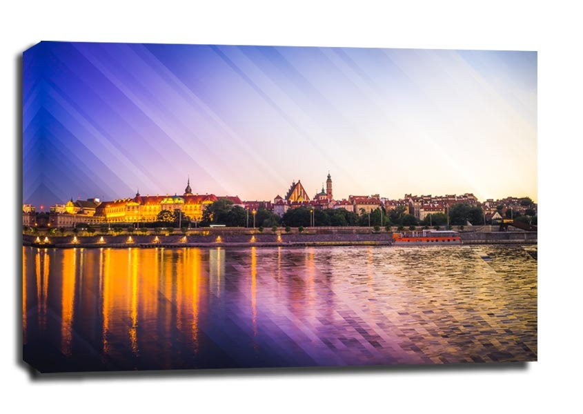 Image of Warszawa Panorama Stare Miasto - obraz na płótnie Wymiar do wyboru: 120x90 cm