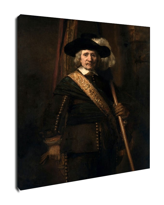 Image of The Standard Bearer (Floris Soop, 1604–1657), Rembrandt - obraz na płótnie Wymiar do wyboru: 60x80 cm