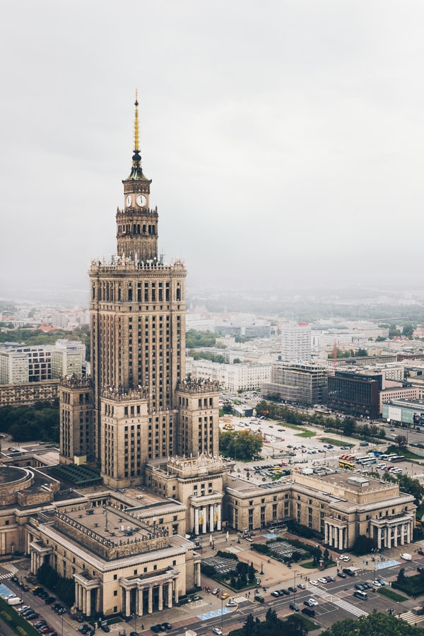 Image of Warszawa Pałac Kultury i Nauki - plakat premium Wymiar do wyboru: 30x40 cm