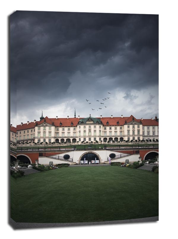 Image of Zamek z ptakami - obraz na płótnie Wymiar do wyboru: 60x80 cm