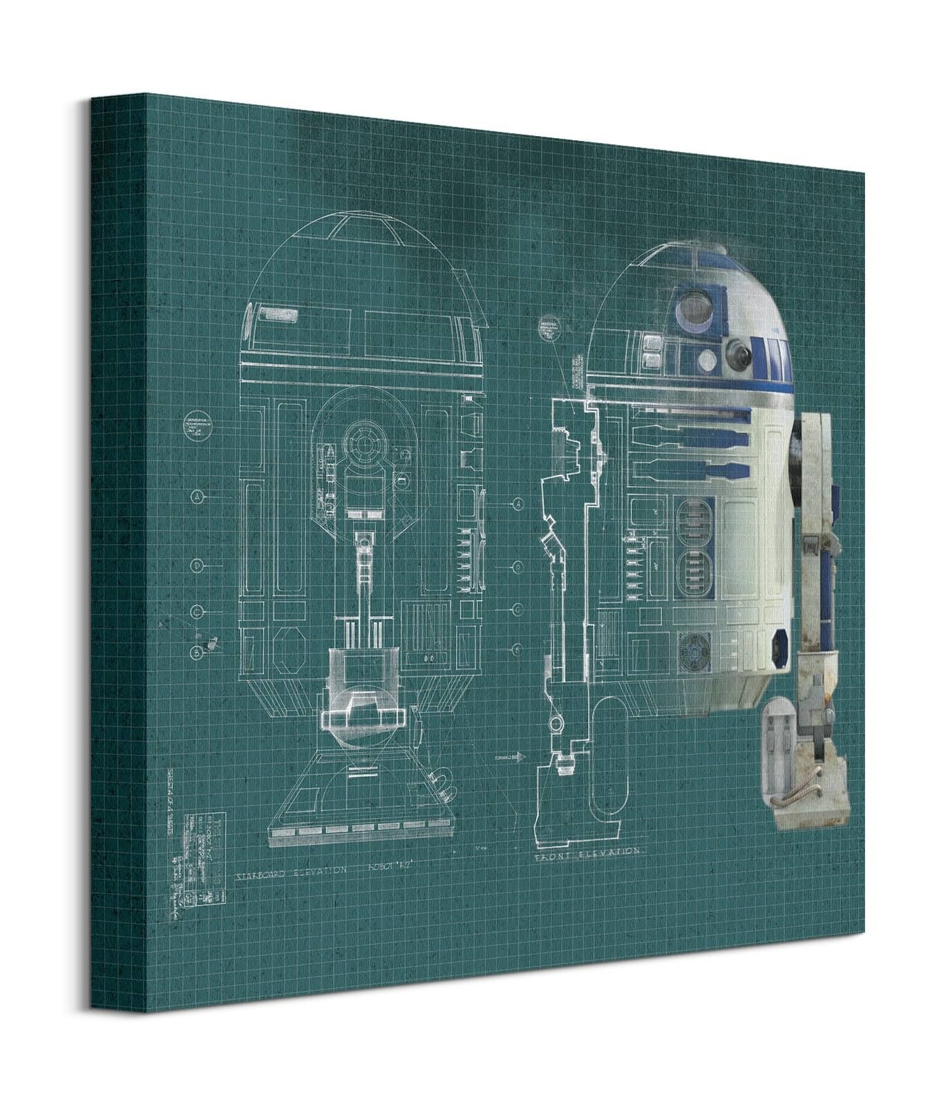 Image of Star Wars R2-D2 Blueprint - obraz na płótnie