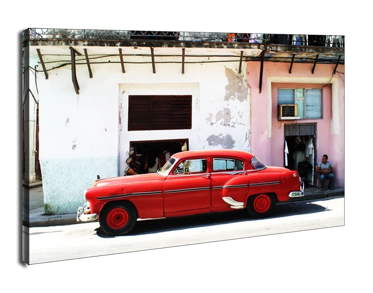 Image of Havana Cuba, cadillac - obraz na płótnie Wymiar do wyboru: 100x70 cm