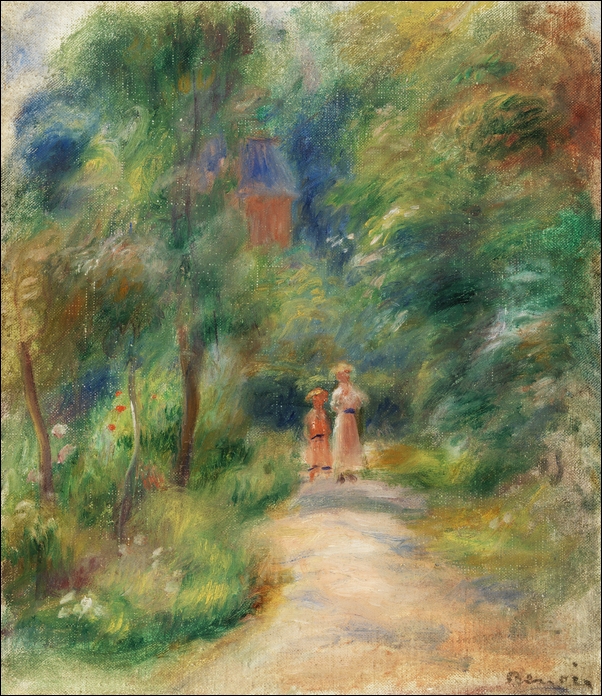 Image of Two Figures on a Path, Auguste Renoir - plakat Wymiar do wyboru: 70x50 cm