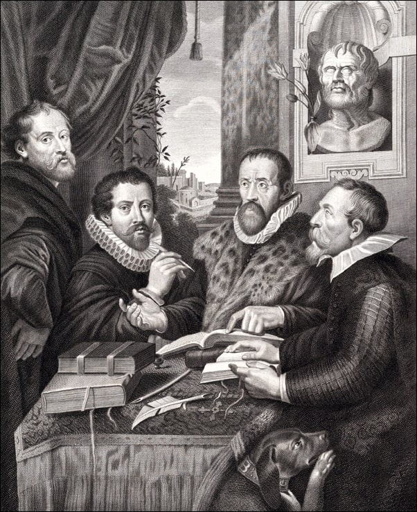 Image of The Four Philosophers Justus Lipsius, Hugo Grotius, Peter Paul Rubens, and Philip Rubens, Rubens - plakat Wymiar do wyboru: 40x60 cm