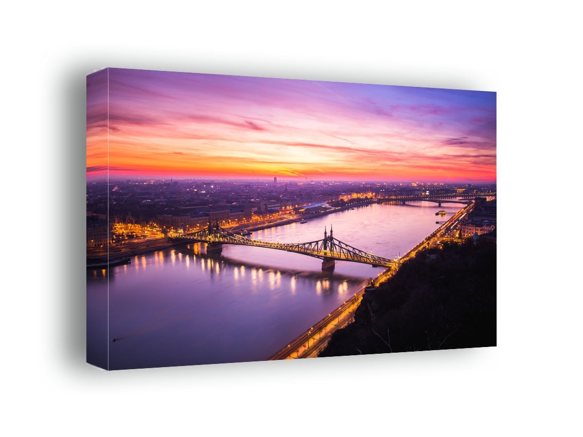 Image of Budapeszt, poranek nad Dunajcem - obraz na płótnie Wymiar do wyboru: 30x20 cm
