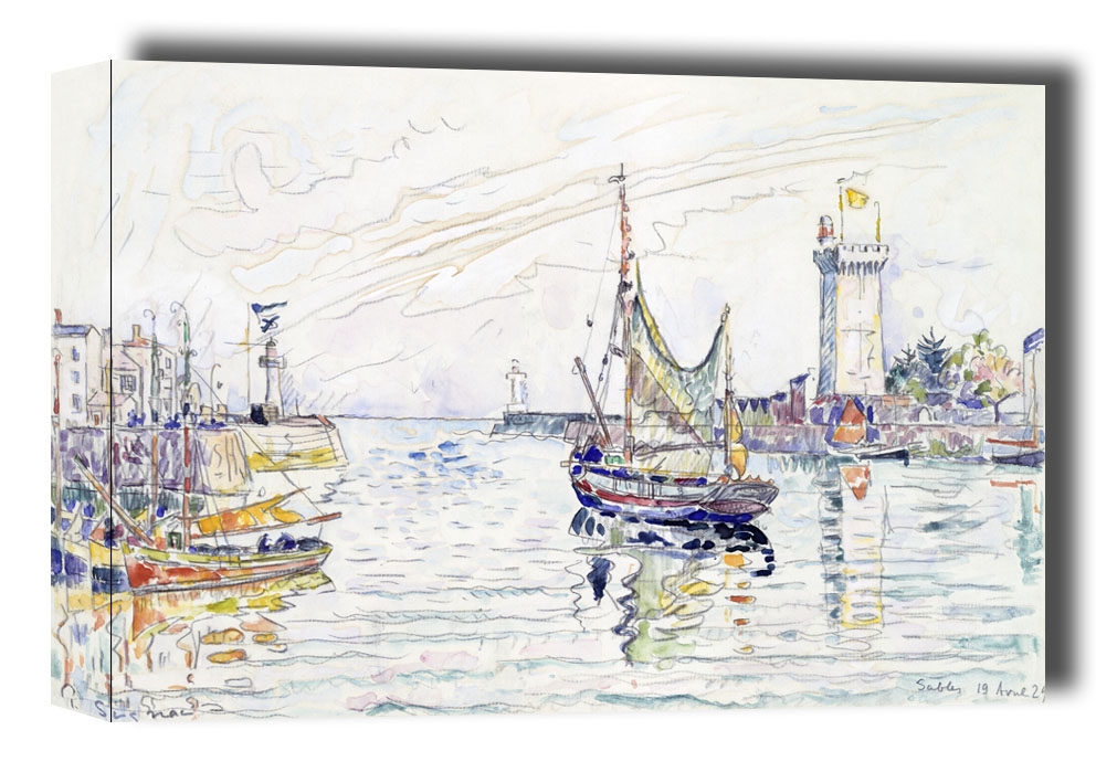 Image of View of Les Sables d'Olonne, Paul Signac - obraz na płótnie Wymiar do wyboru: 30x20 cm