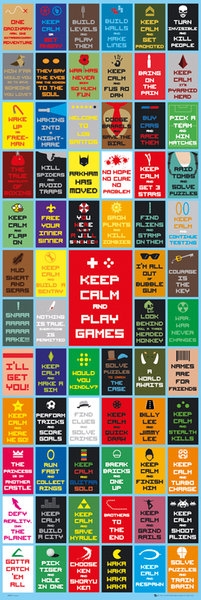 Image of Keep Calm and Play Games - plakat