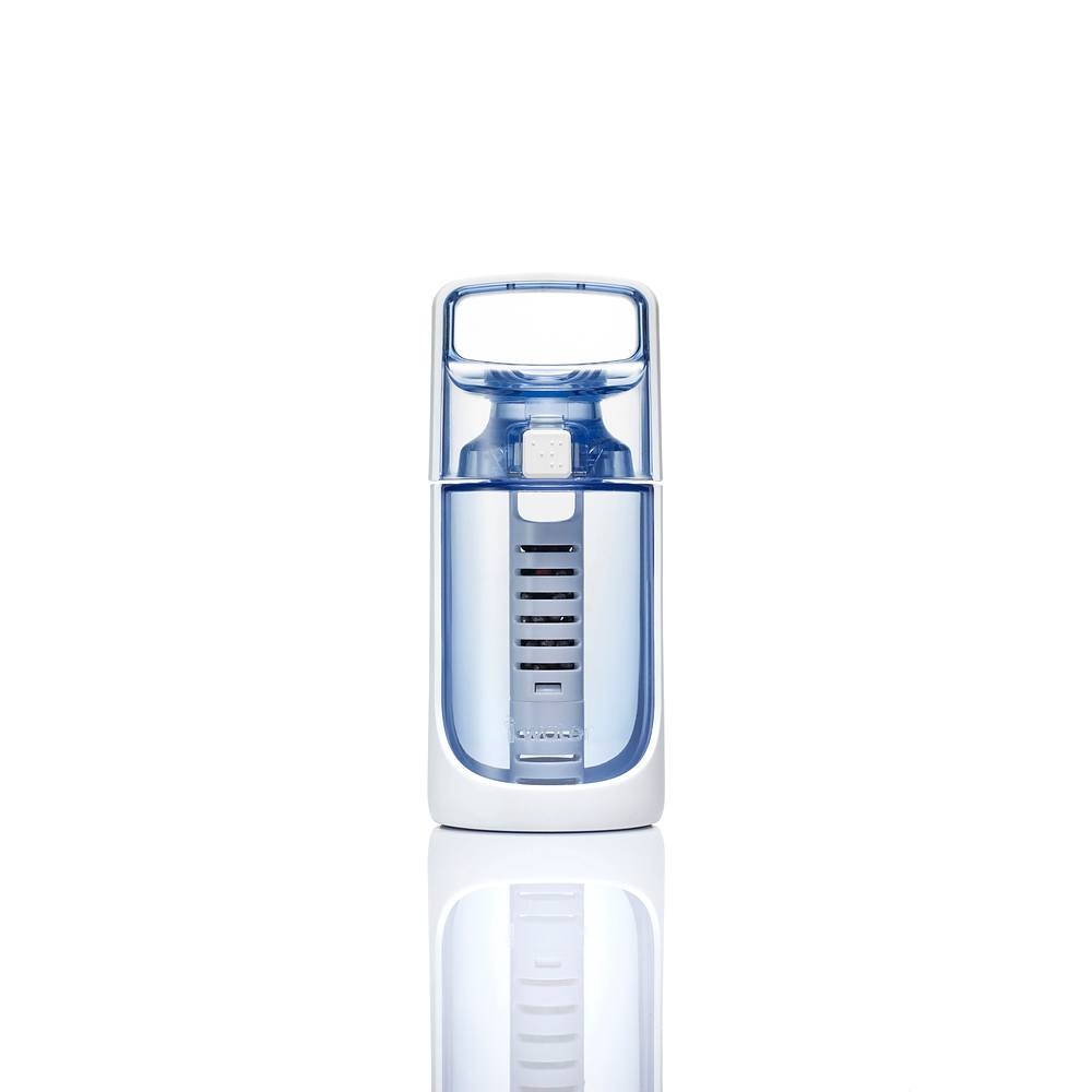 Image of butelka filtrująca wodę z tritanu i-water classic niebieska 380 ml