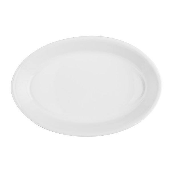 Image of lubiana backen 35 cm białe - naczynie żaroodporne do zapiekania ceramiczne