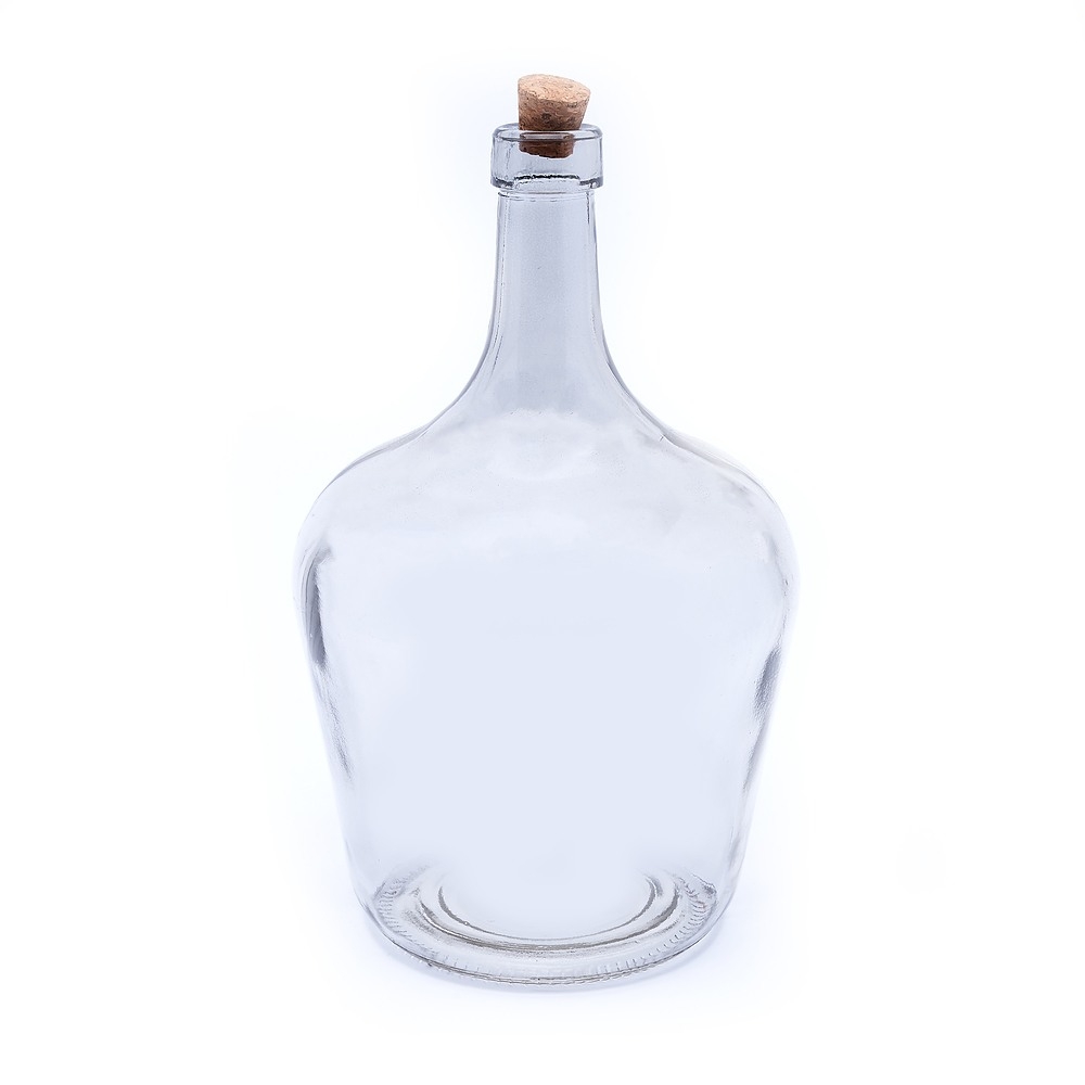 Image of butelka szklana z korkiem pear szara 2 l