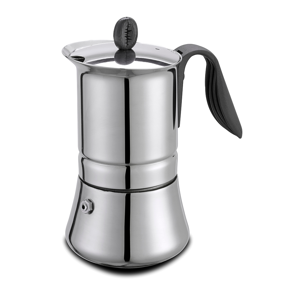 Image of kawiarka stalowa ciśnieniowa gat lady inox - kafetiera na 6 filiżanek espresso