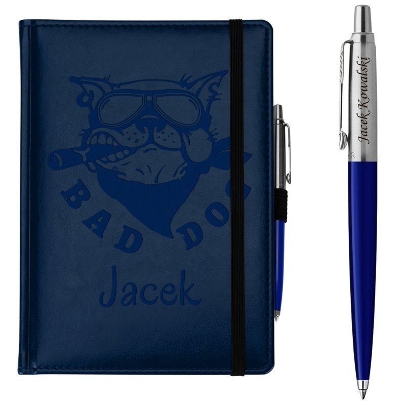 Zestaw na zakończenie roku: notes Nebraska i Parker Jotter z grawerem