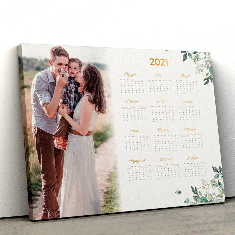 Obraz na płótnie Kalendarz ze zdjęciem 30x40 cm