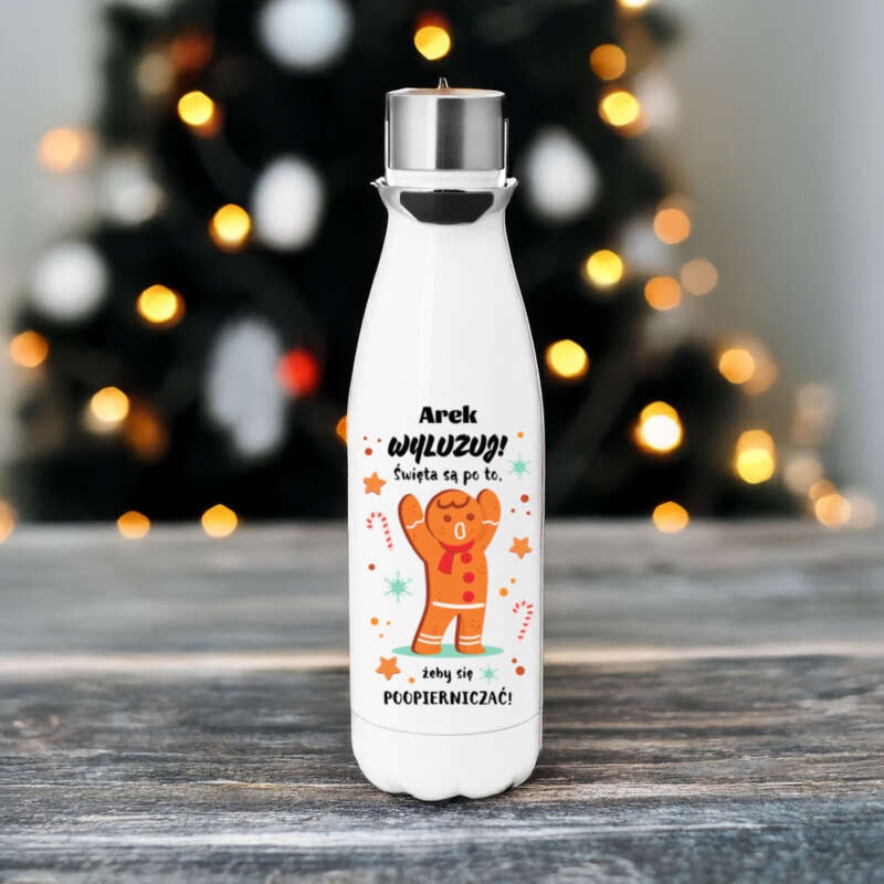 Butelka termiczna 500 ml Air Gifts z nadrukiem UV – idealny świąteczny prezent
