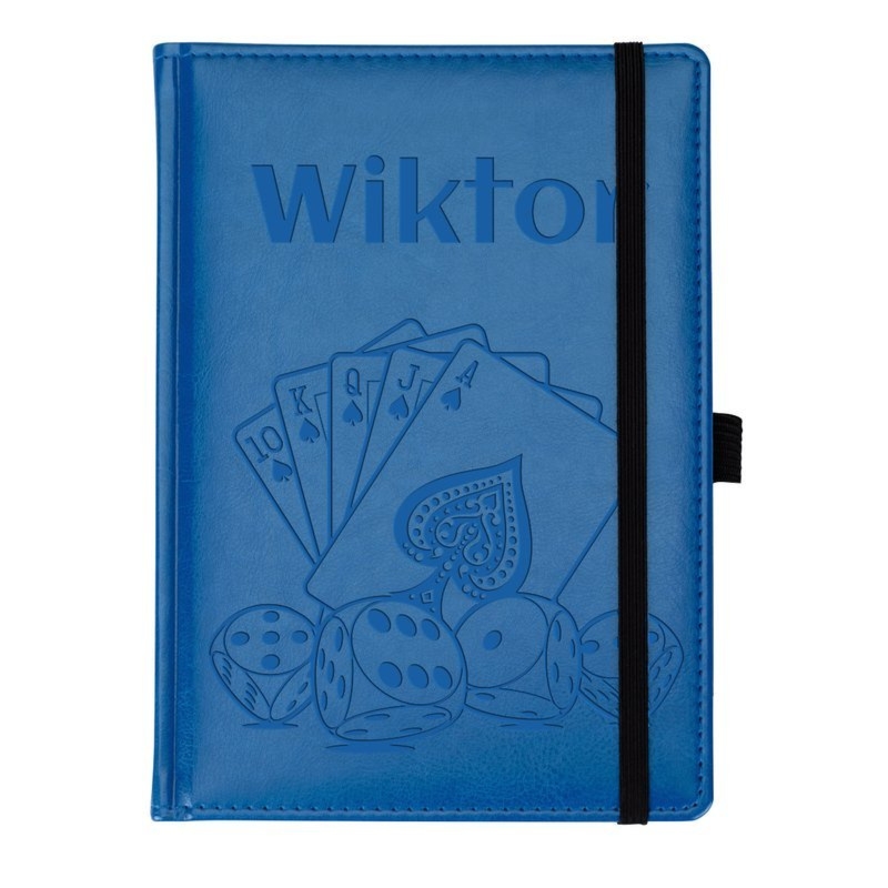 Prezent na koniec roku: notes Nebraska błękitny z grawerem