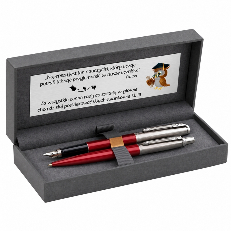 Zestaw Jotter Parker Czerwony CT Prezent Grawer