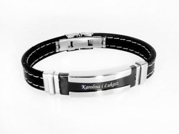 Bransoletka stal szlachetna 316L prezent z Grawerem