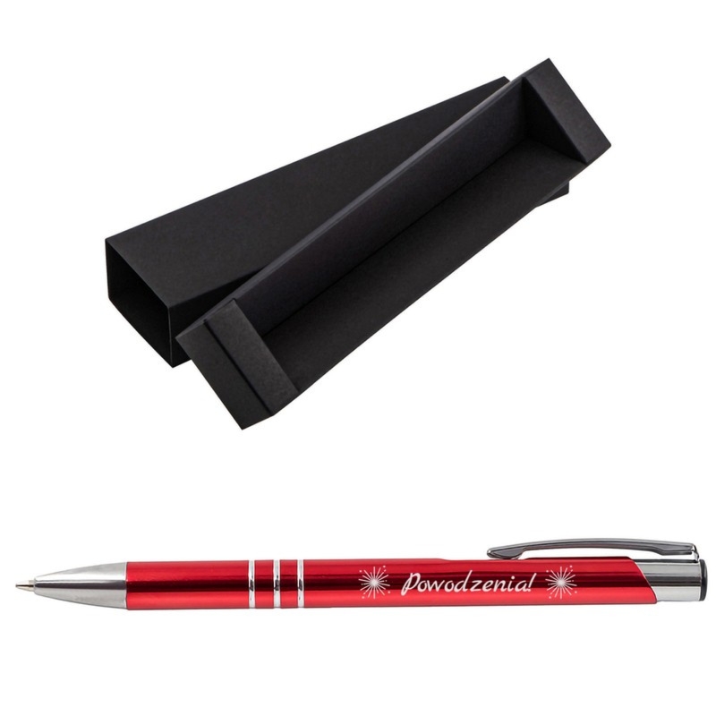 Prezent dla nauczyciela: czerwony długopis aluminiowy z grawerem