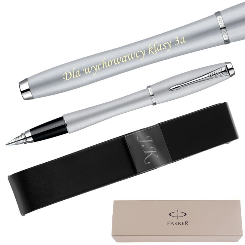 Pióro Parker Urban Fashion Fast Track Silver CT z etui i grawerem