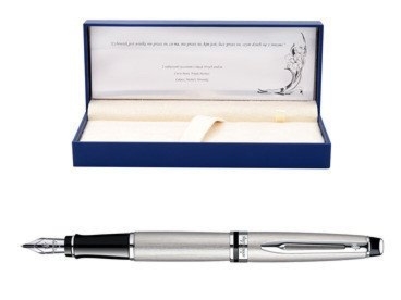 Pióro wieczne Waterman Expert stalowy CT z grawerem i tabliczką