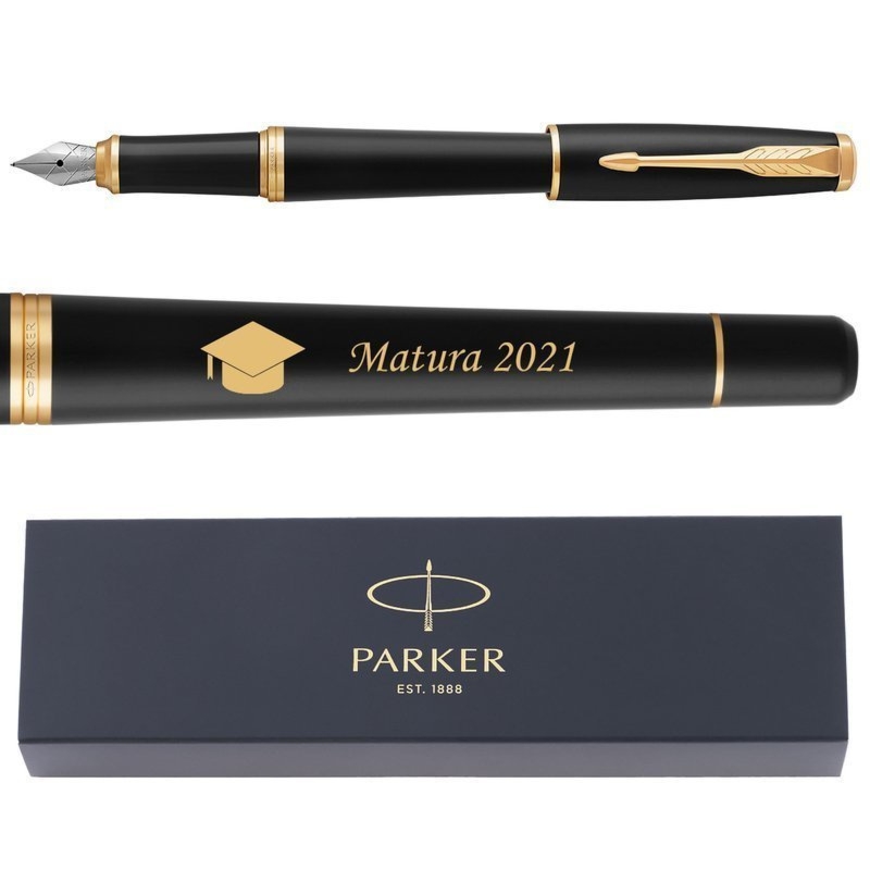 Pióro wieczne Parker Urban Muted Black GT 24K z grawerem
