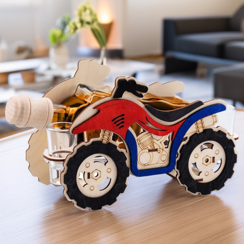 Komplet 7-częściowy Karafka i kieliszki Quad z Grawerem