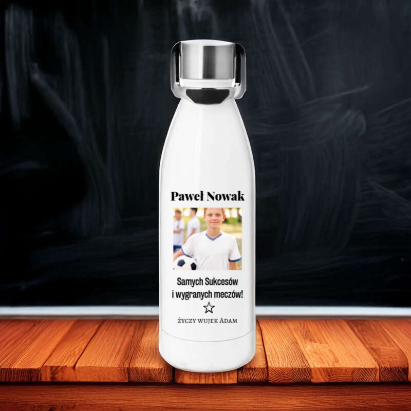 Butelka termiczna 500 ml Air Gifts z nadrukiem UV – wyjątkowy prezent dla młodego sportowca