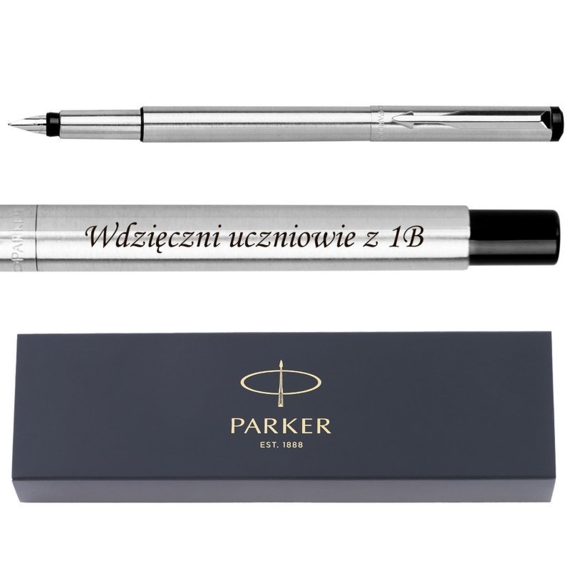 Pióro wieczne Parker Vector stalowe w etui z grawerem laserowym