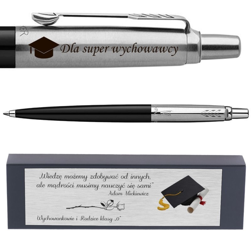 PARKER Jotter Special czarny prezent z grawerem i tabliczką
