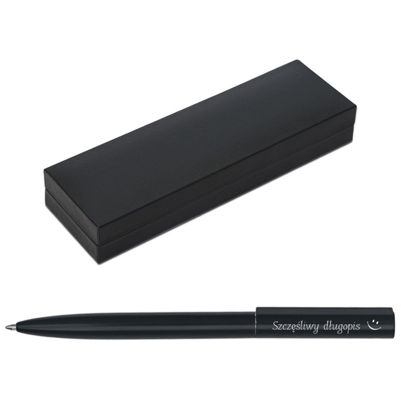 Prezent dla nauczyciela: czarny długopis Avija z grawerem laserowym