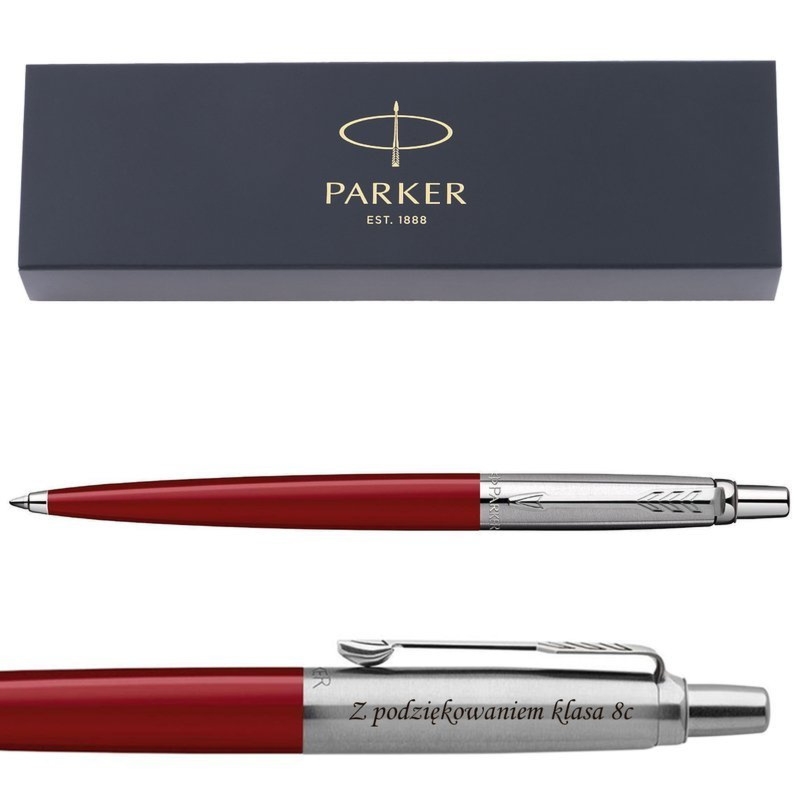 Długopis PARKER Jotter Special czerwony z grawerem i etui