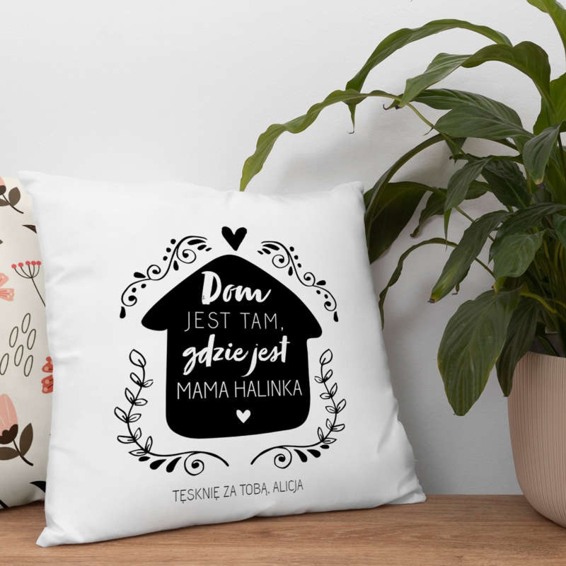 Poduszka dla Mamy na Dzień Matki z imieniem i satynowym nadrukiem