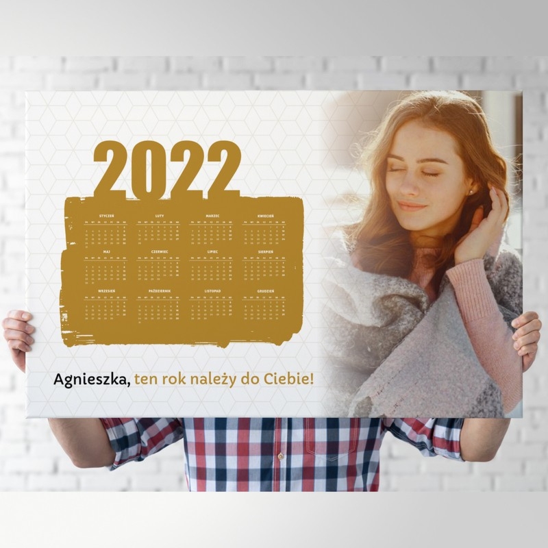 Obraz na płótnie / Ten rok należy do Ciebie / Kalendarz ze zdjęciem / 60x90 cm