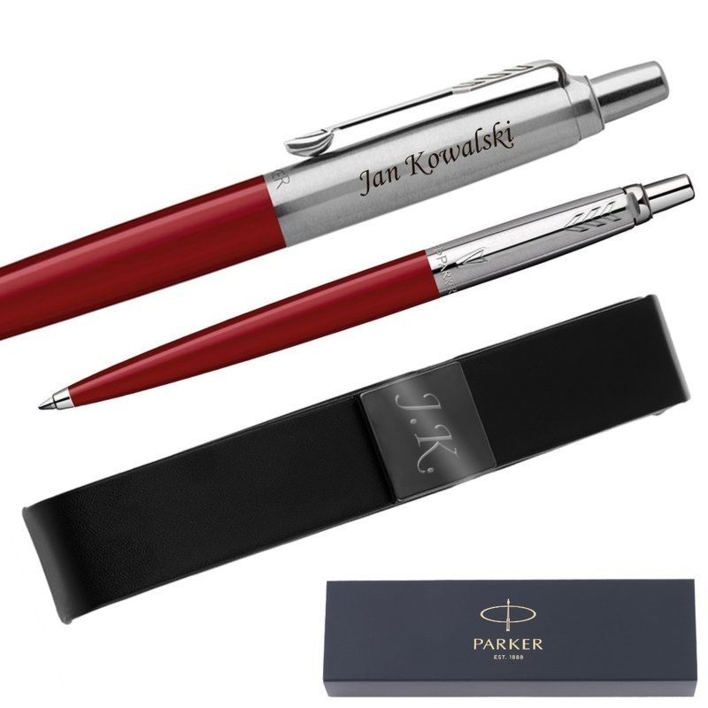 Długopis Parker Jotter Special czerwony z etui i grawerem